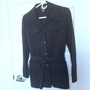 Banana Republic black blazer with belt Size small Made in USA